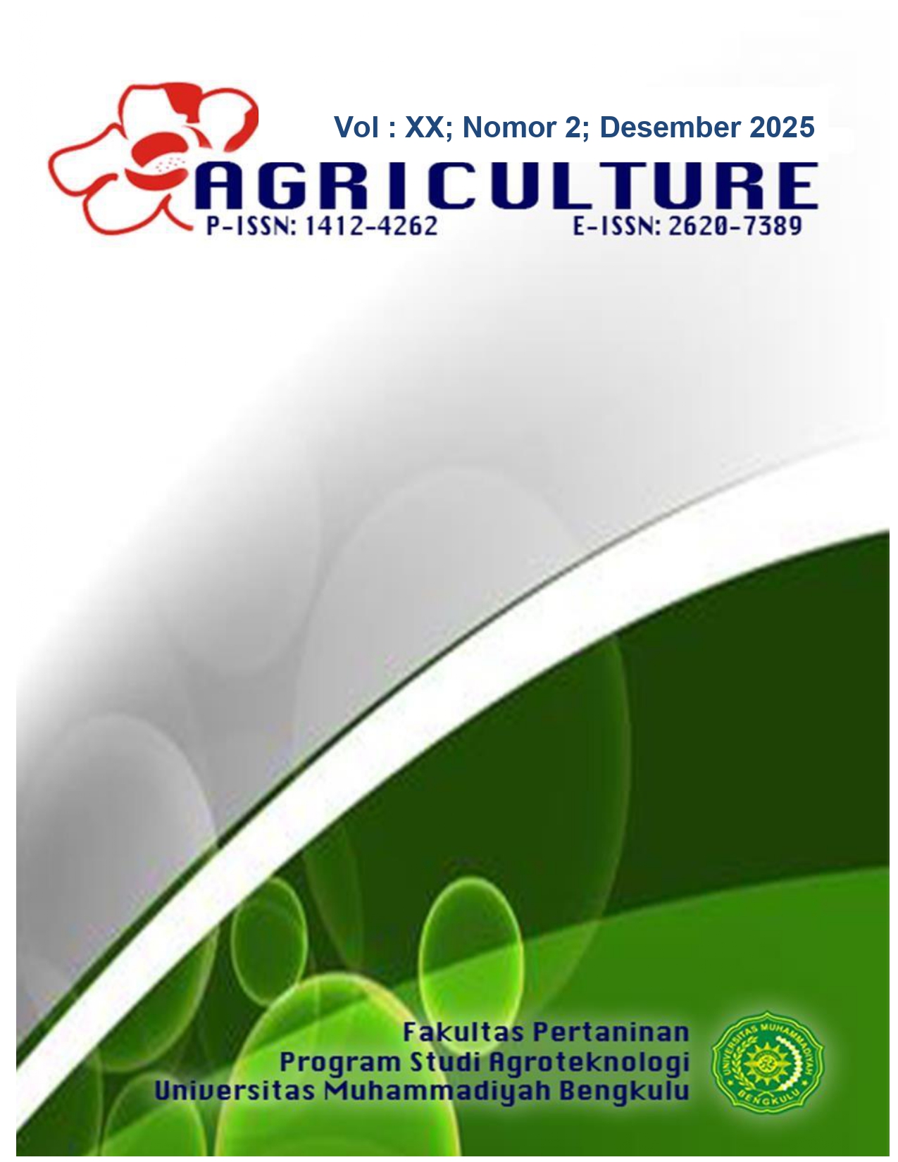 					View Vol. 20 No. 2 (2025): Jurnal Agriculture 
				