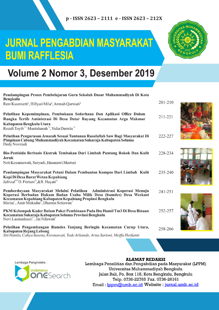 Jurnal Pengabdian Masyarakat Bumi Raflesia